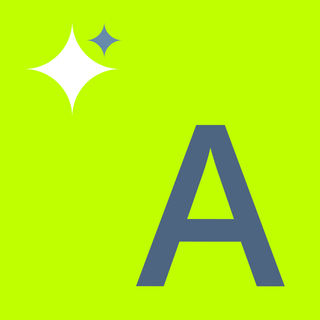 Buchstabe A mit Sternchen