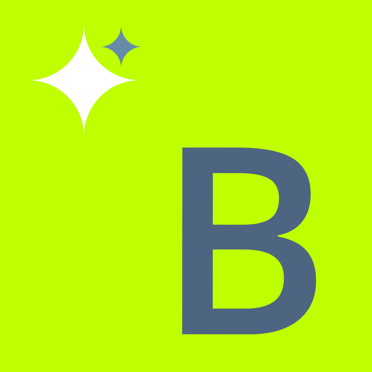 Buchstabe B mit Sternchen