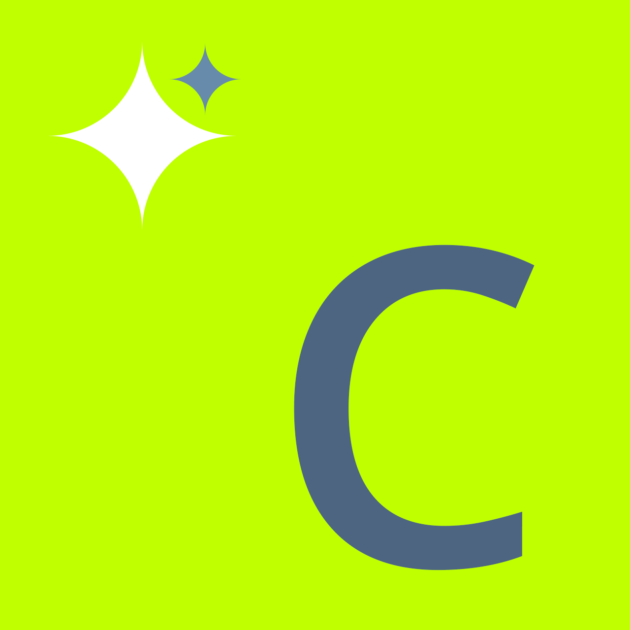 Buchstabe C mit Sternchen