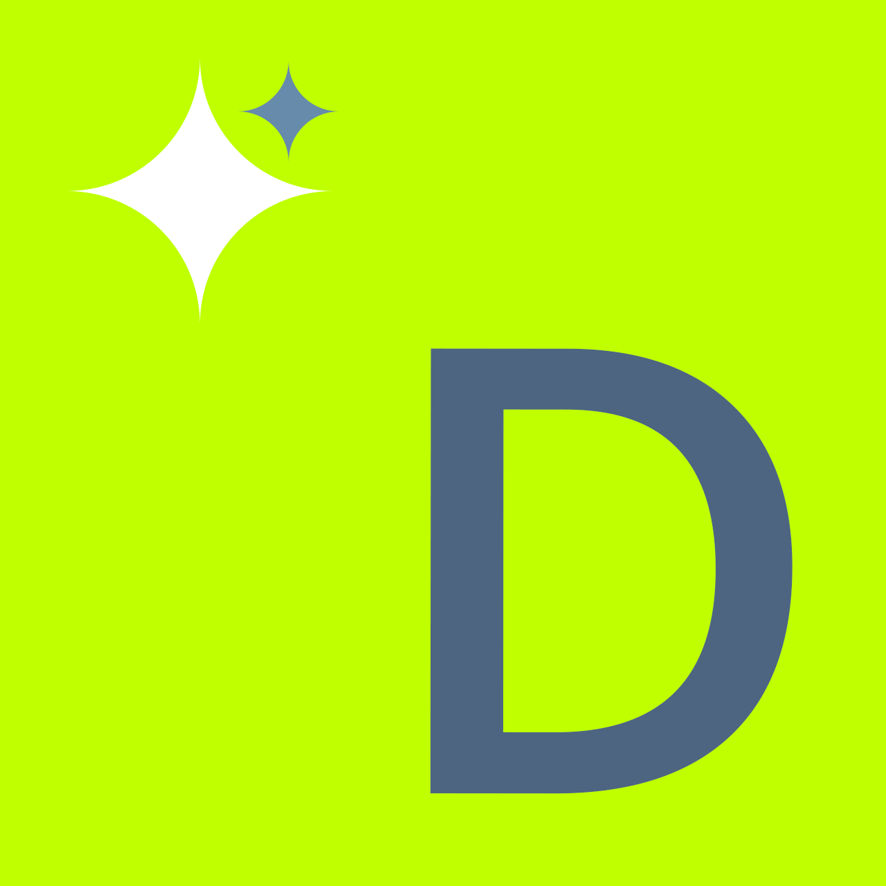 Buchstabe D mit Sternchen