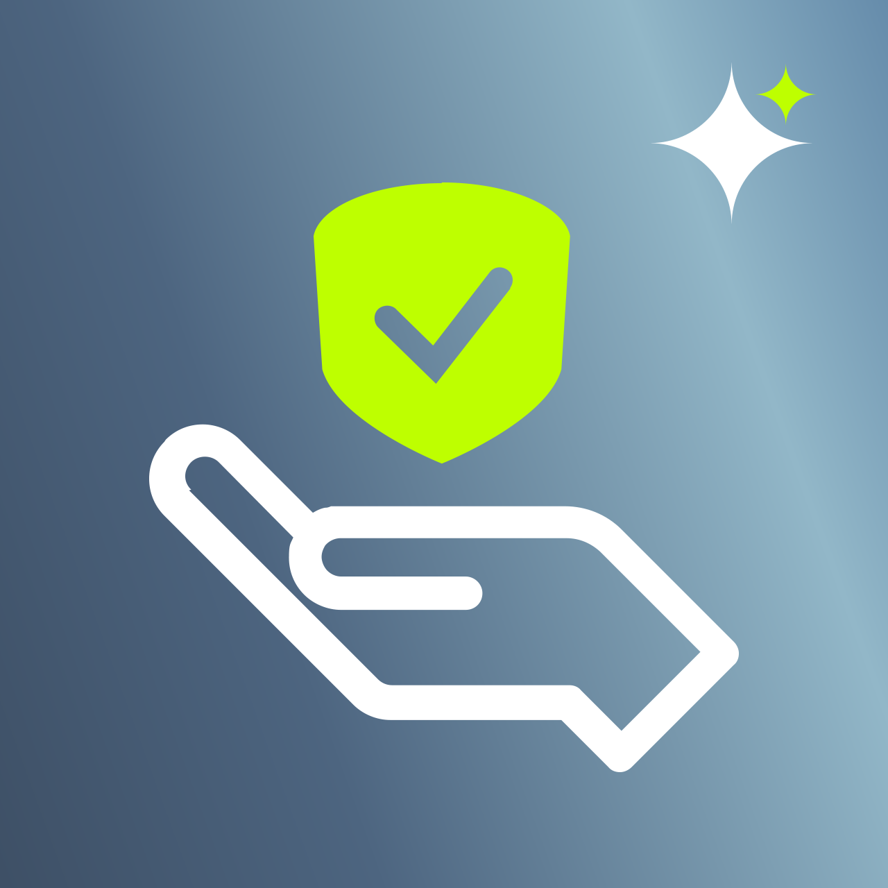 Hand mit Schutzschild