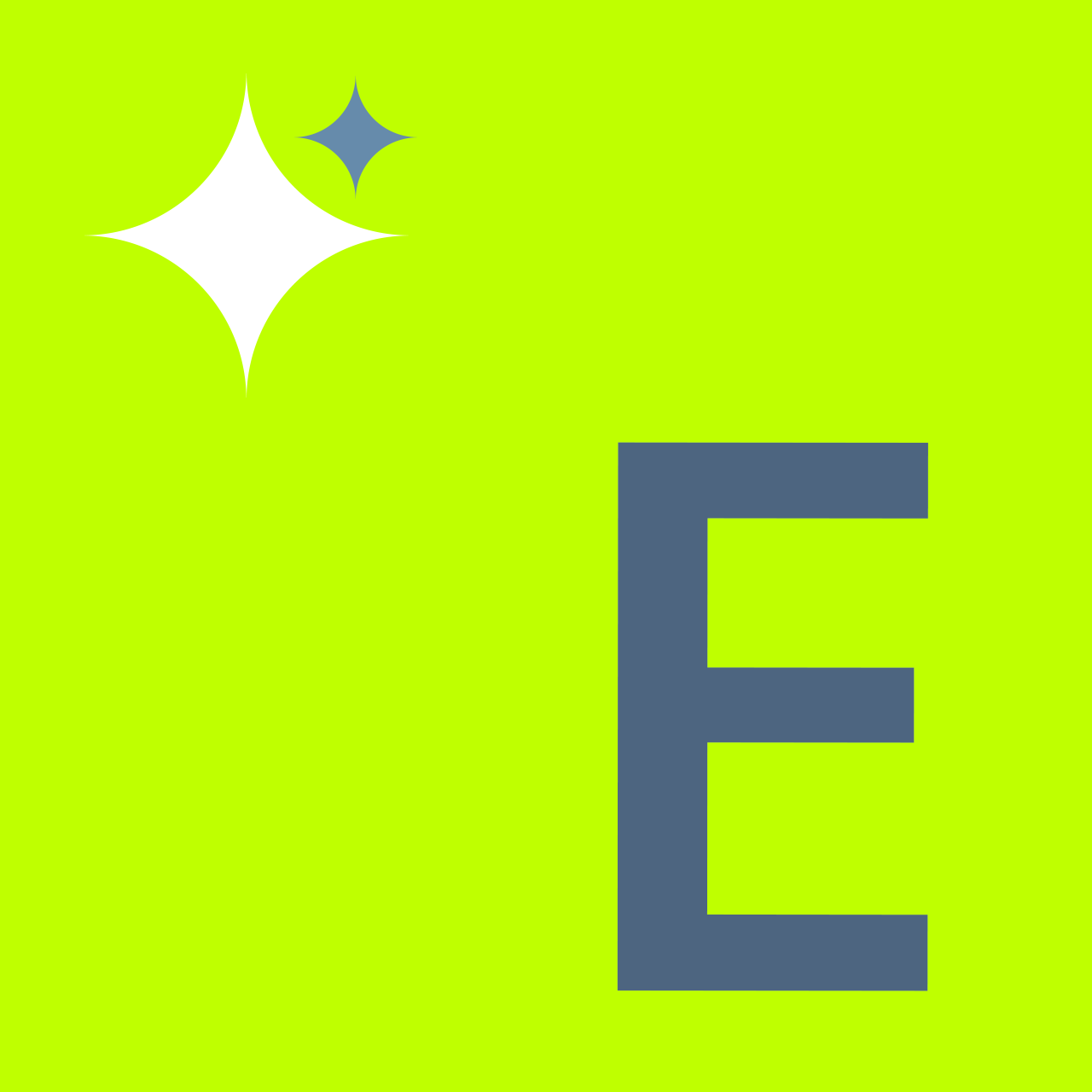 Buchstabe E mit Sternchen