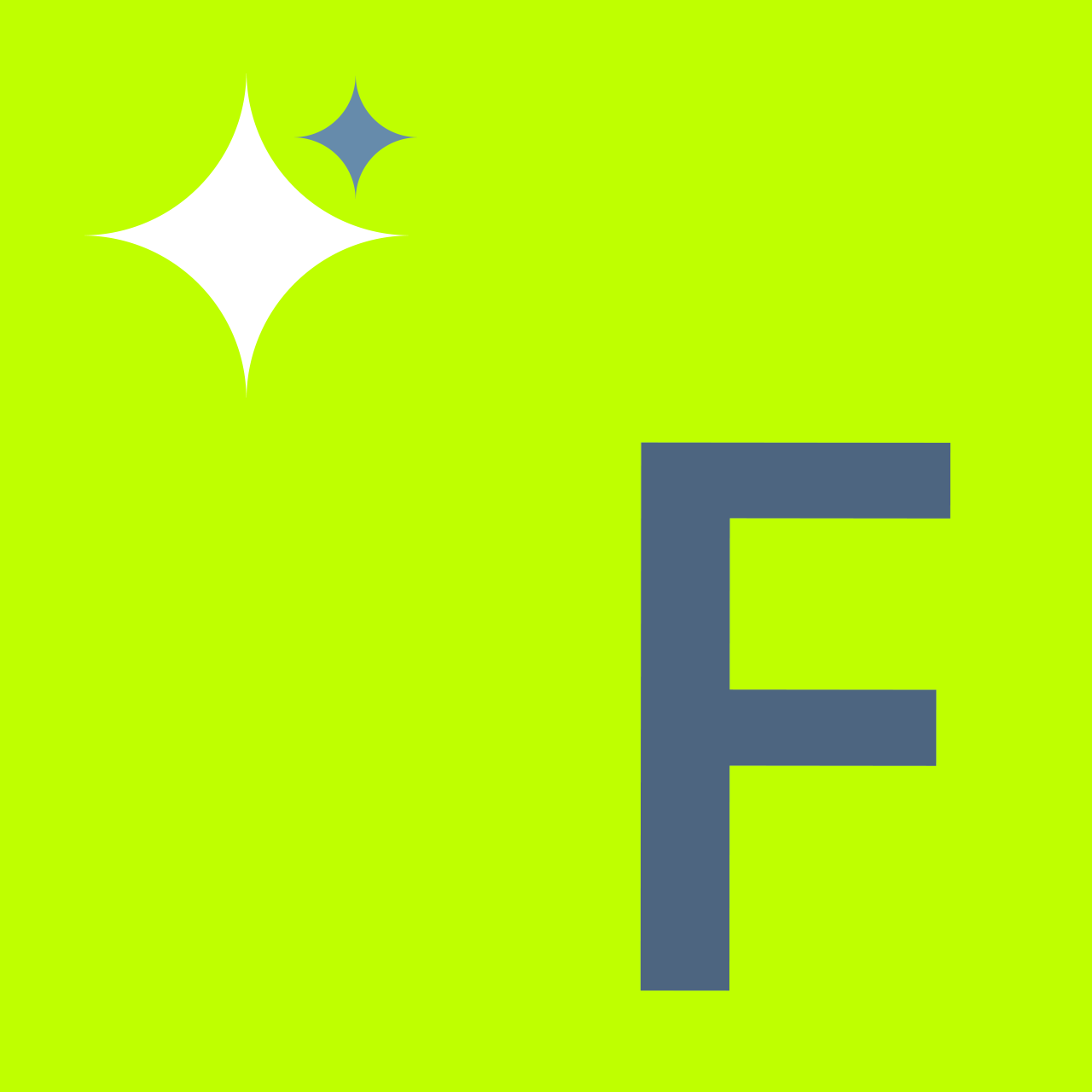 Buchstabe F mit Sternchen