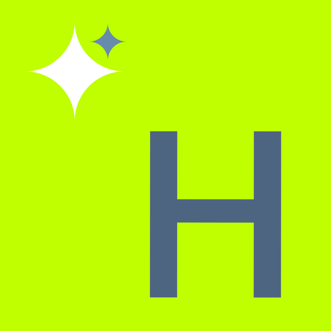 Buchstabe H mit Sternchen