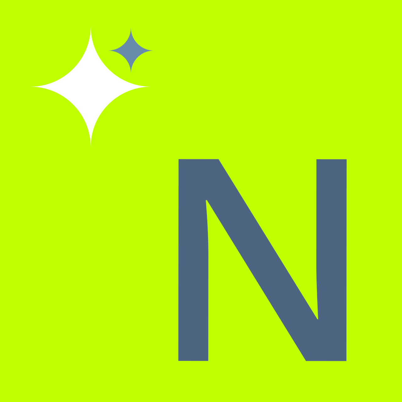 Buchstabe N mit Sternchen