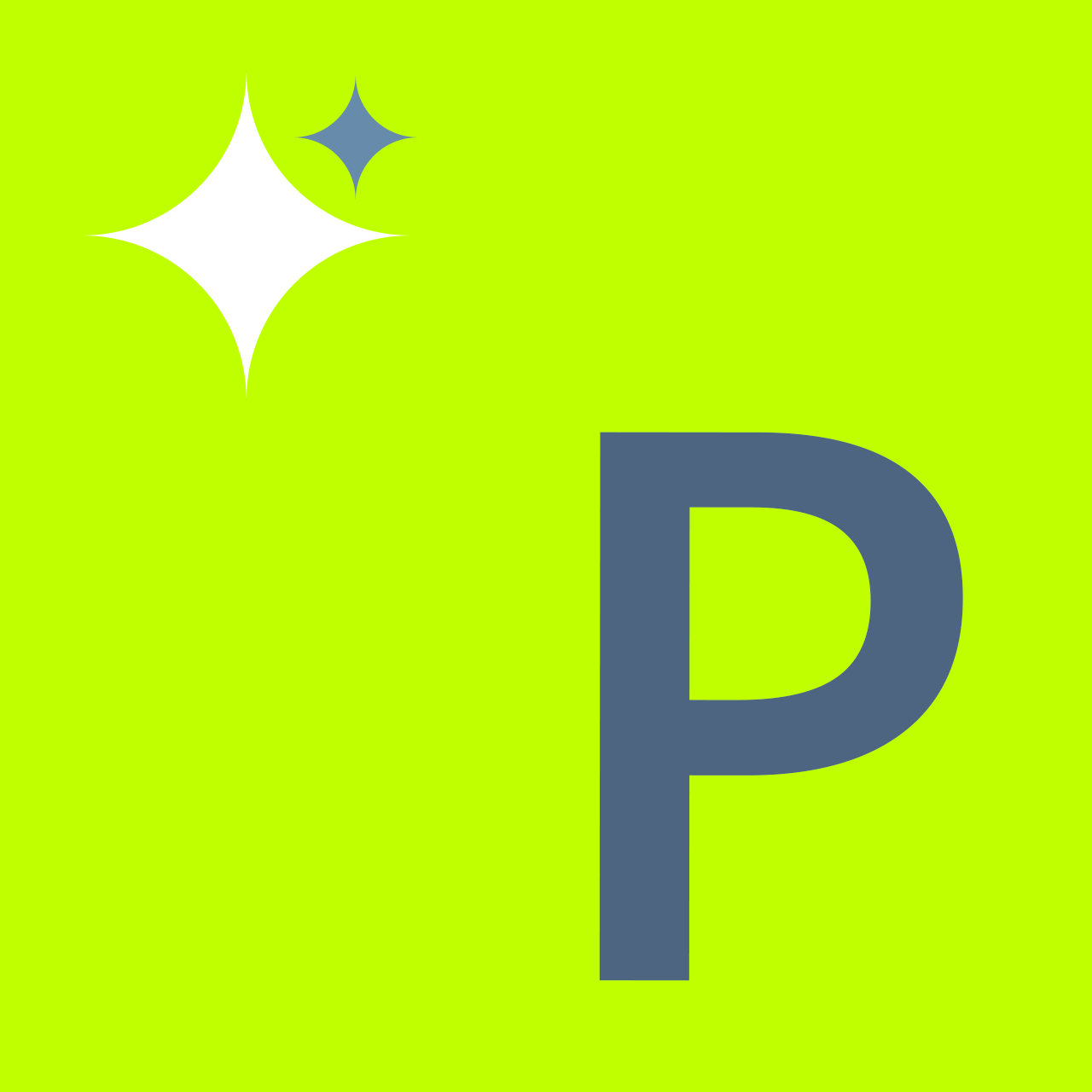 Buchstabe P mit Sternchen