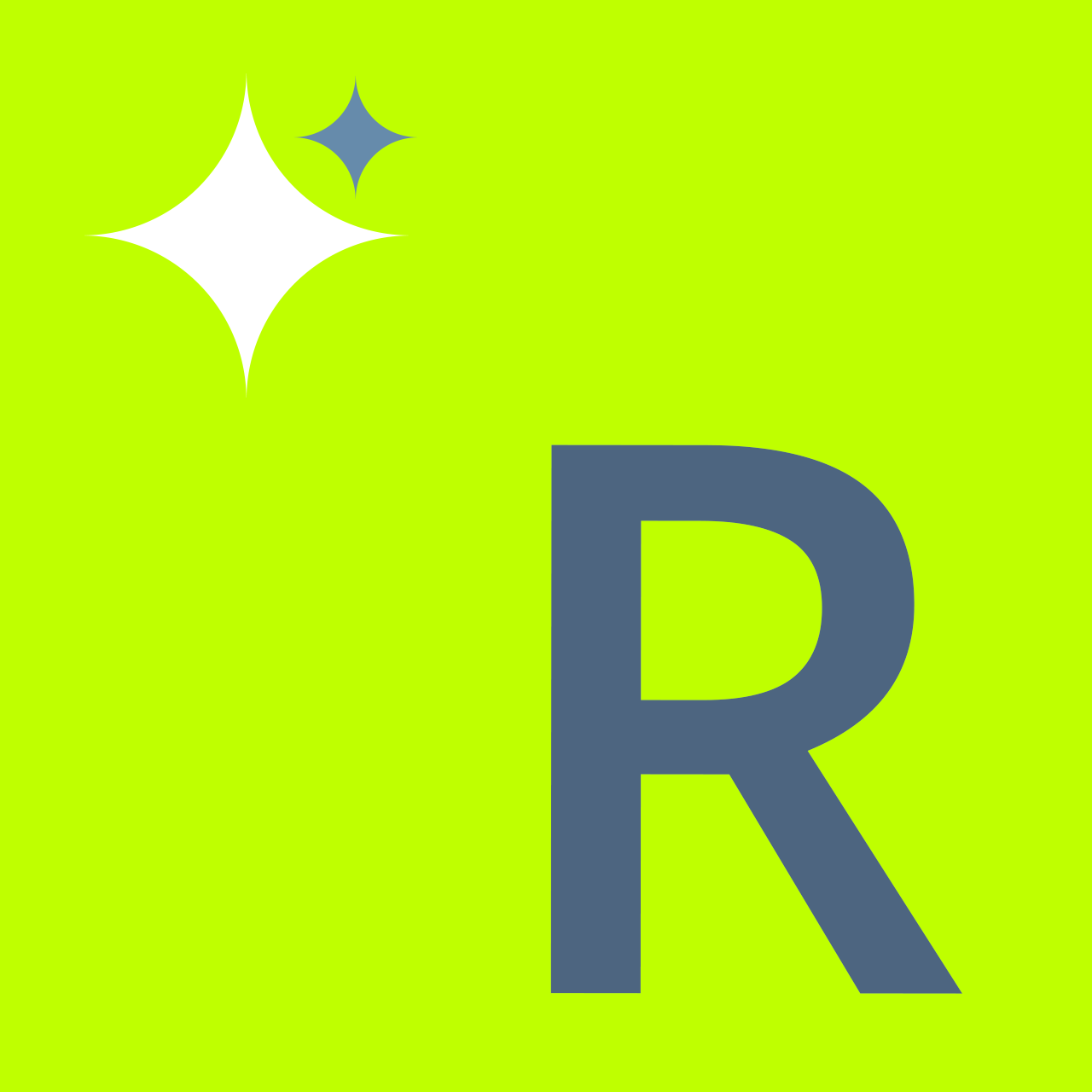 Buchstabe R mit Sternchen