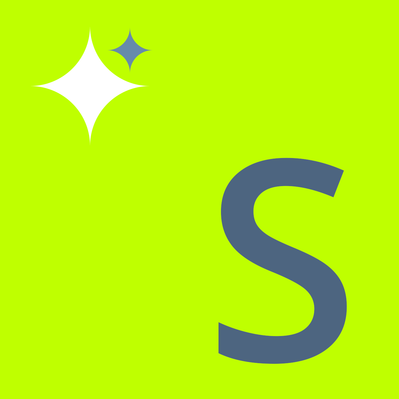 Buchstabe S mit Sternchen