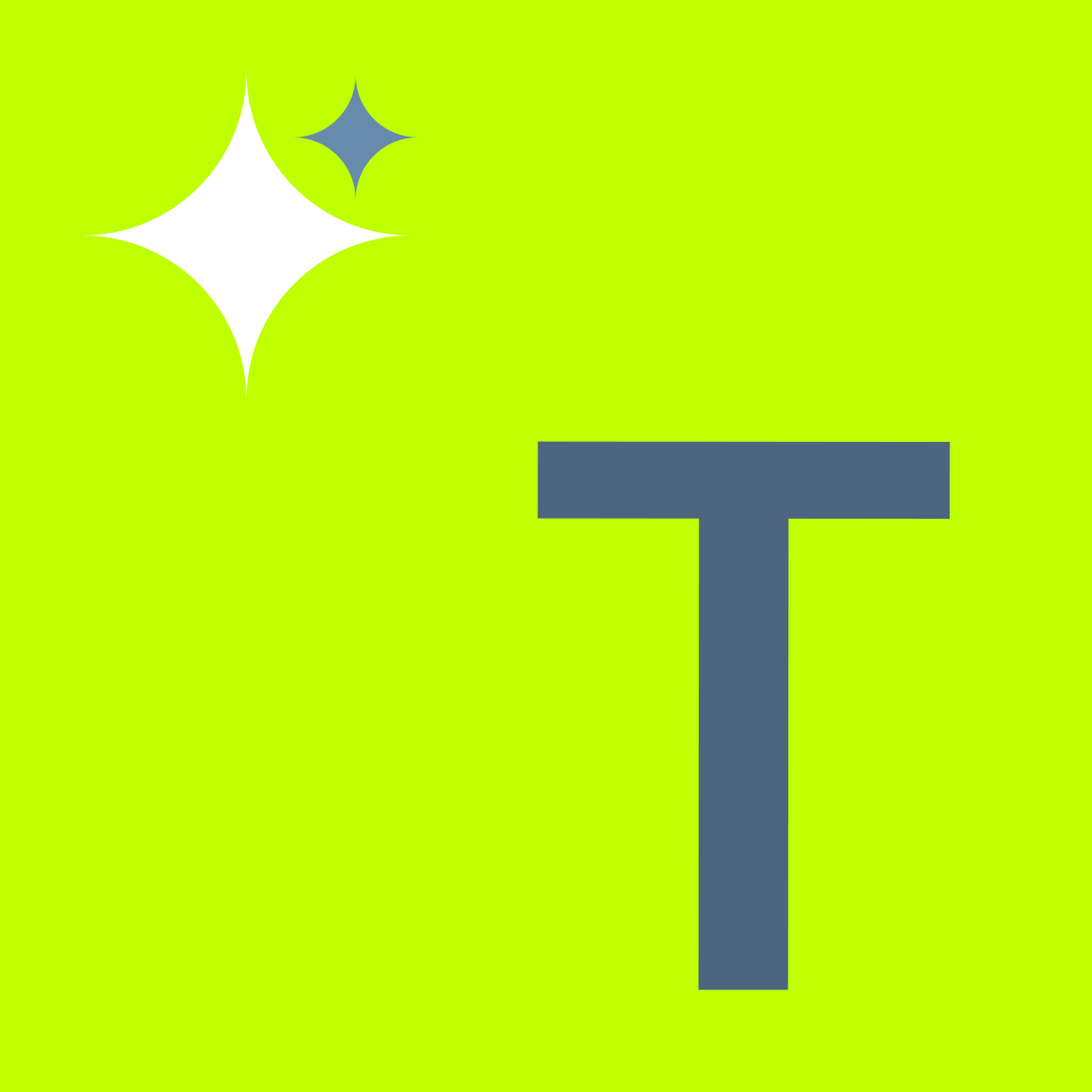 Buchstabe T mit Sternchen