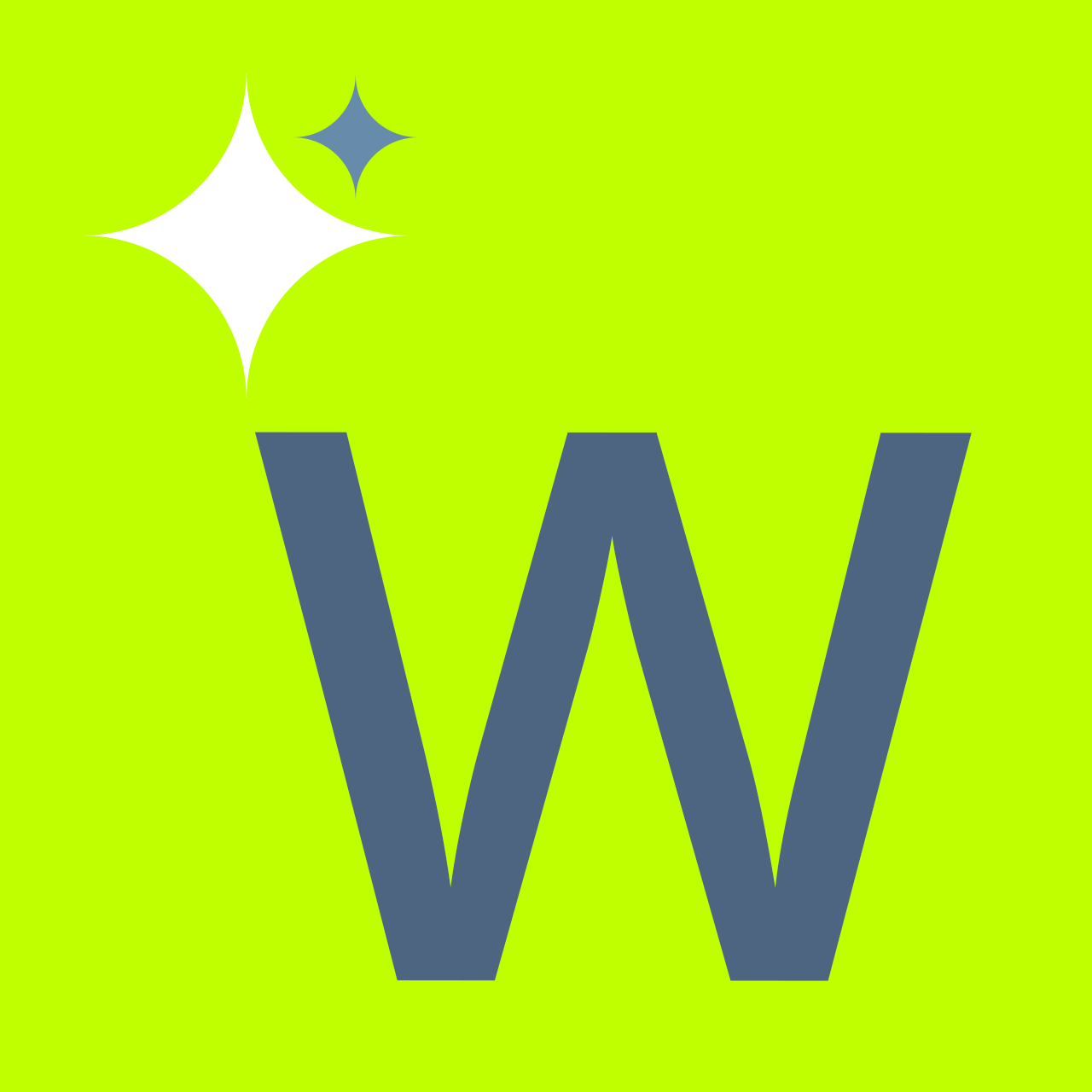 Buchstabe W mit Sternchen